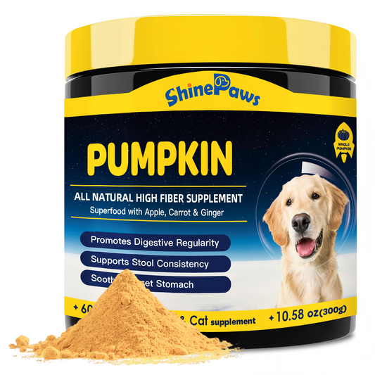 Pumpkin for Dogs and Cats, Powder Pumpkin Puree, Natural Fiber for Dogs, Support Digestion, Diarrhea, Constipation, 60 Scoops