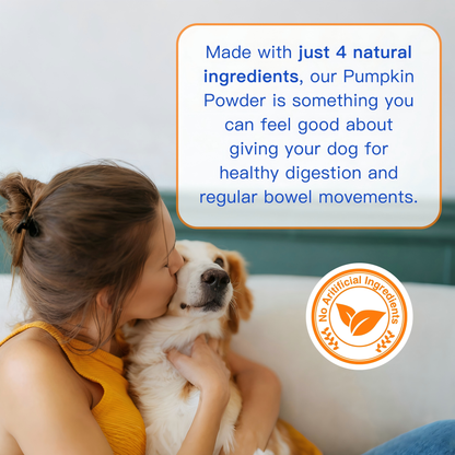 Pumpkin for Dogs and Cats, Powder Pumpkin Puree, Natural Fiber for Dogs, Support Digestion, Diarrhea, Constipation, 60 Scoops